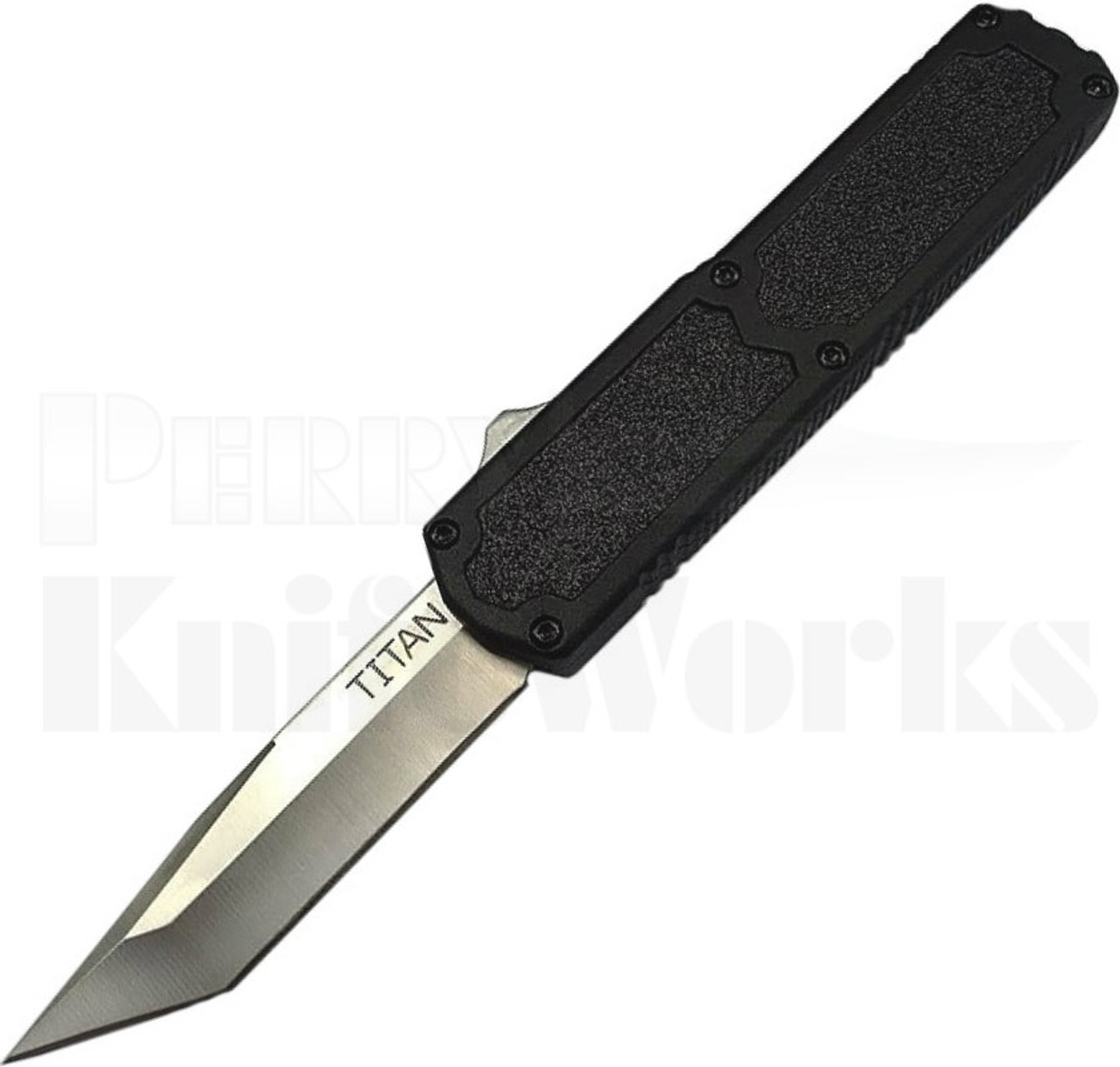 Titan Black D/A OTF Automatic Knife Tanto