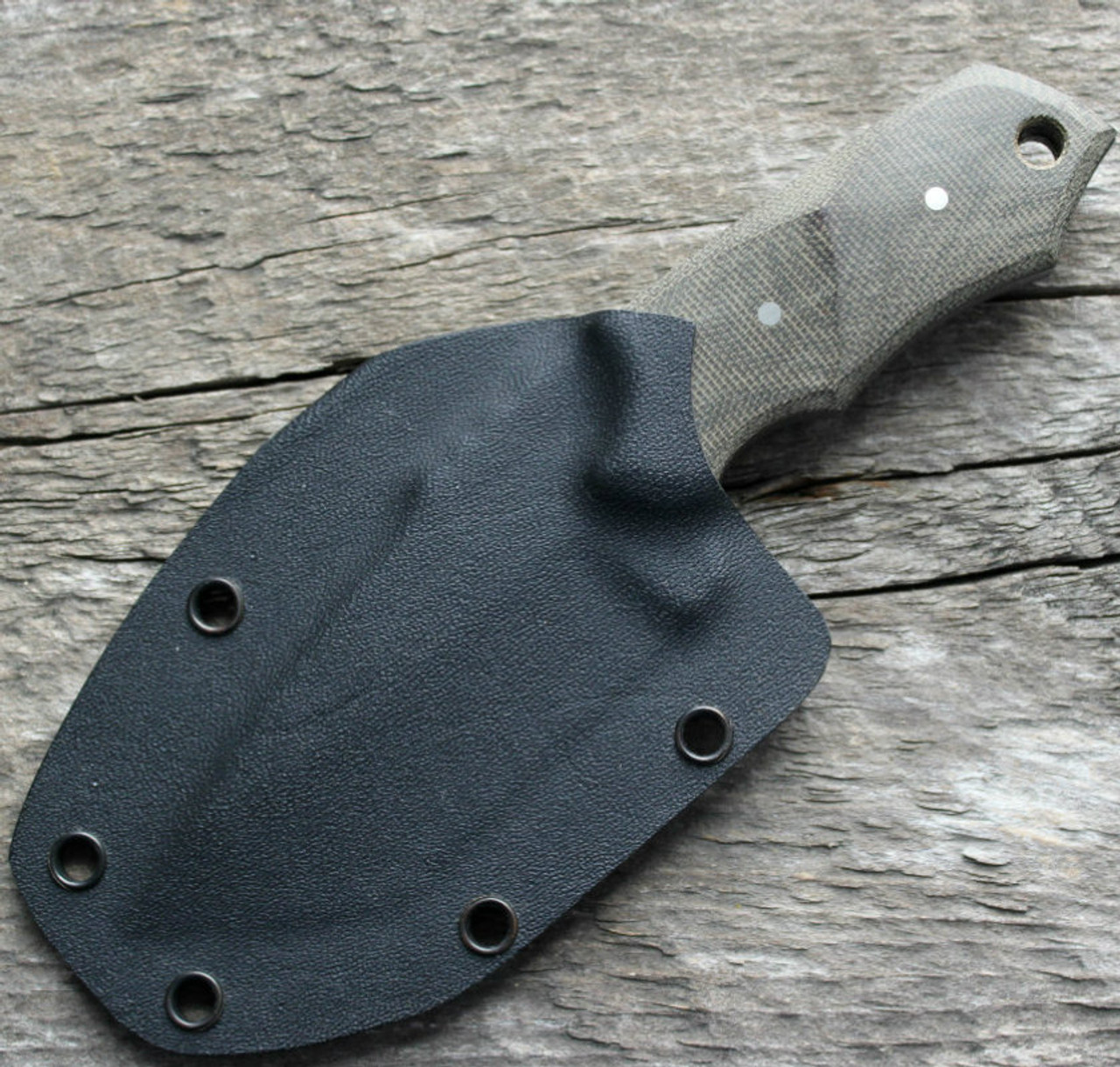 Paul Letourneau Subterfuge Fixed Blade Knife Green Micarta l Sheath