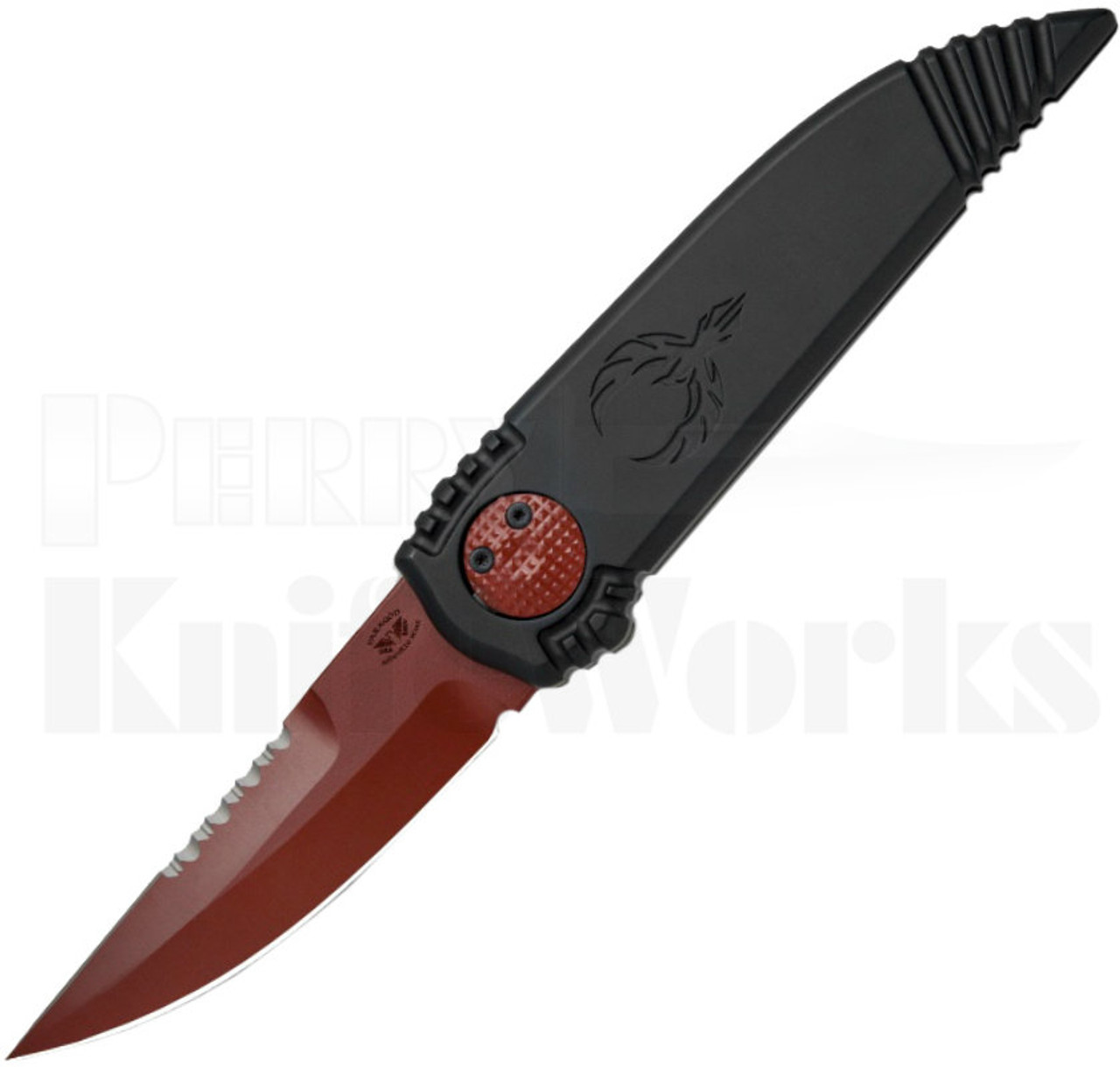 Paragon Phoenix Knife Black - Red Serrated