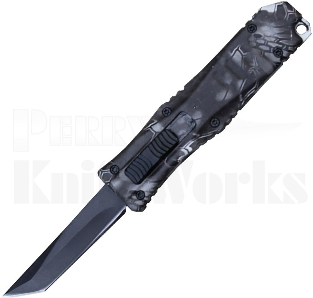 GenPro Mini OTF Automatic Knife Kryptek Camo l Black Tanto Blade