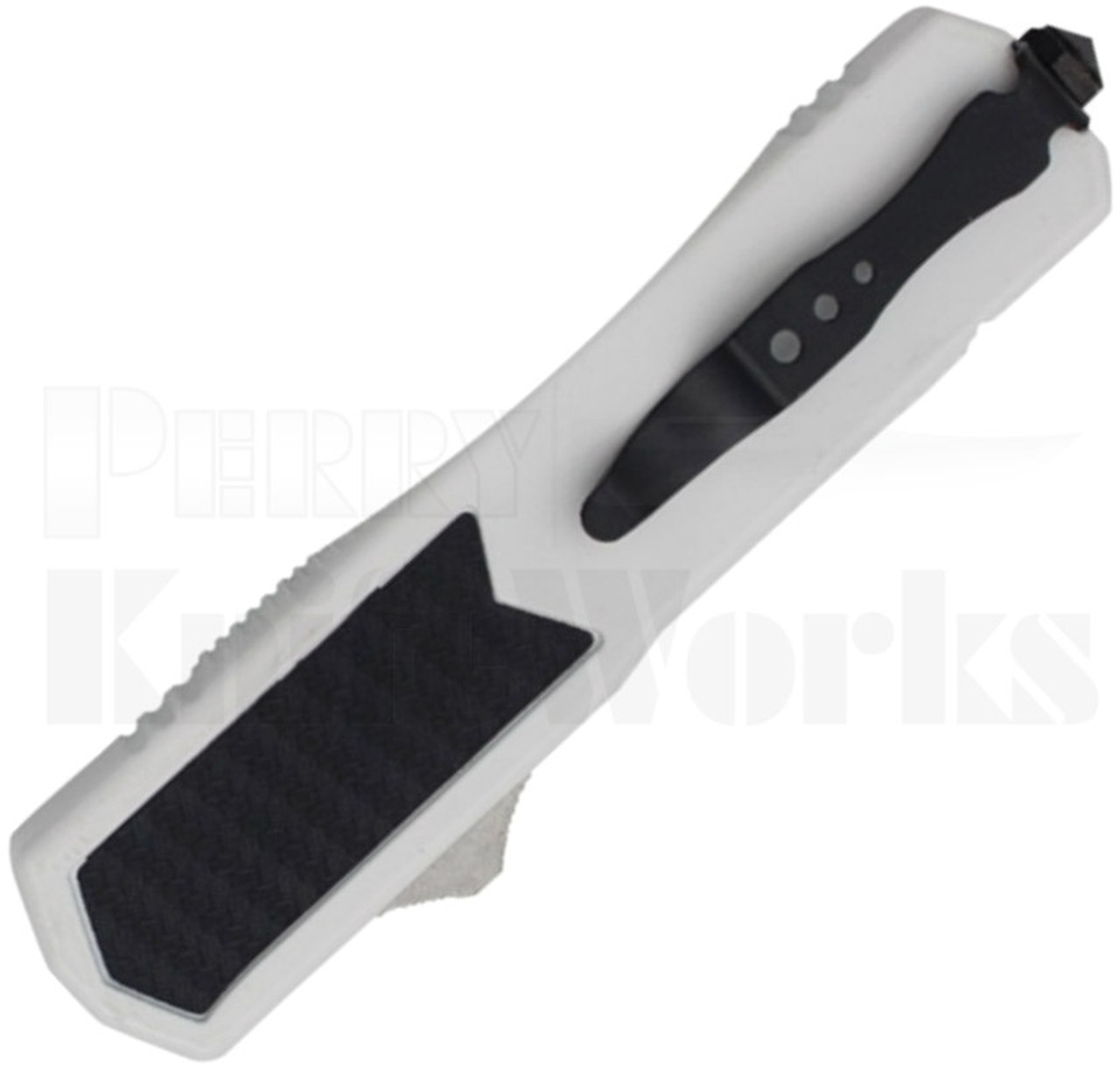 Titan White D/A OTF Automatic Knife Carbon Fiber  l For Sale