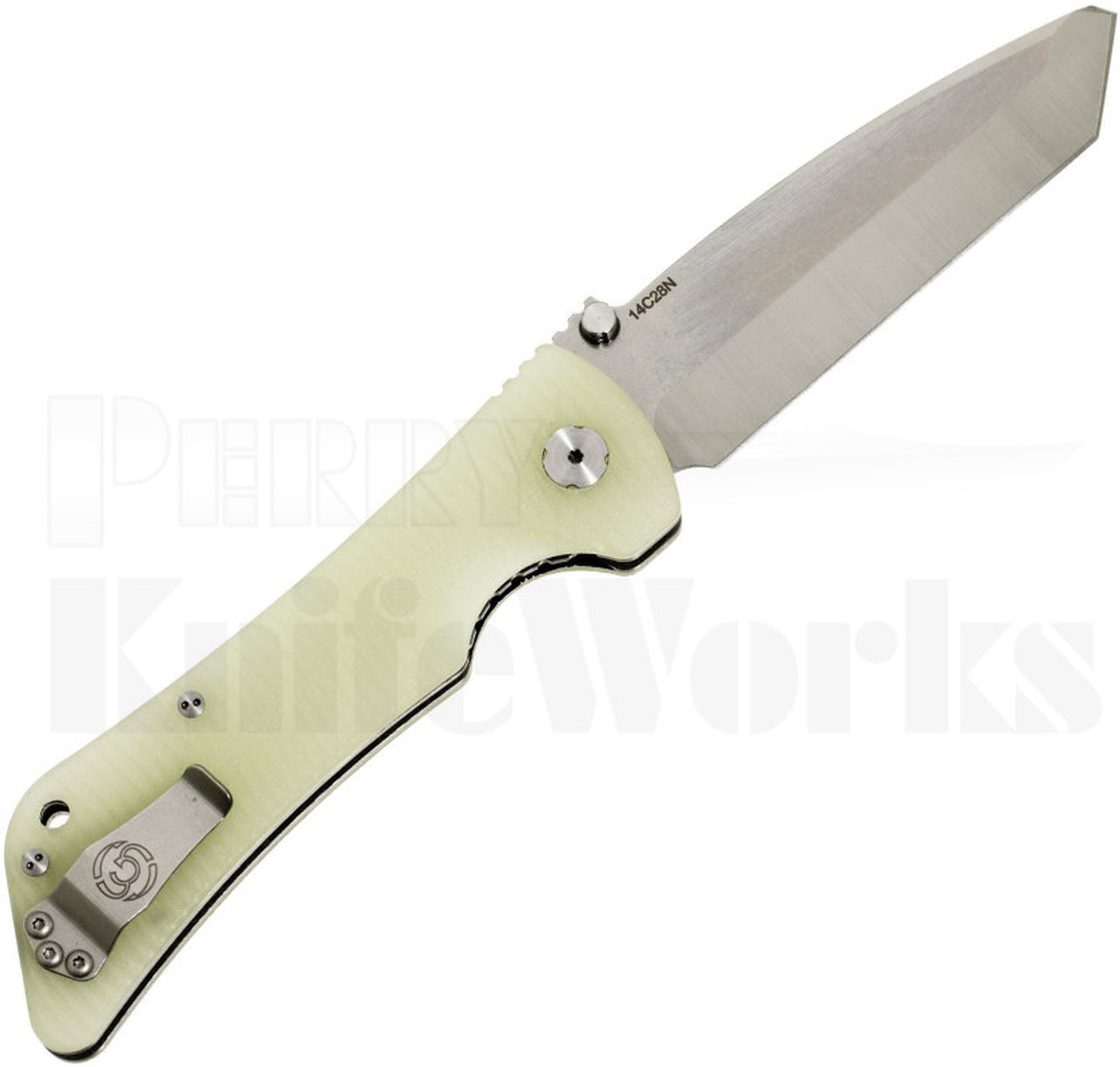 Southern Grind Bad Monkey Knife Jade Green G10 l Satin Tanto Blade l For Sale