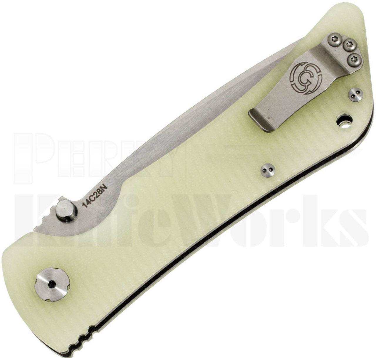 Southern Grind Bad Monkey Knife Jade Green G10 l Satin Tanto Blade l Closed