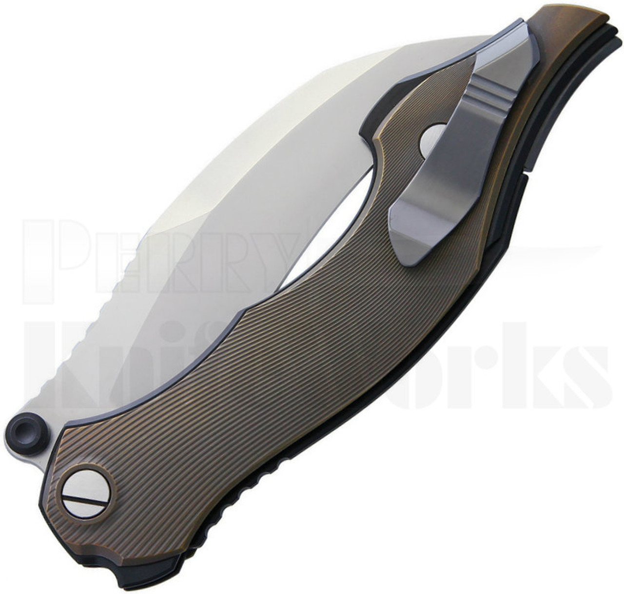 Custom Knife Factory Krokar Tail-Lock Knife Bronze l For Sale