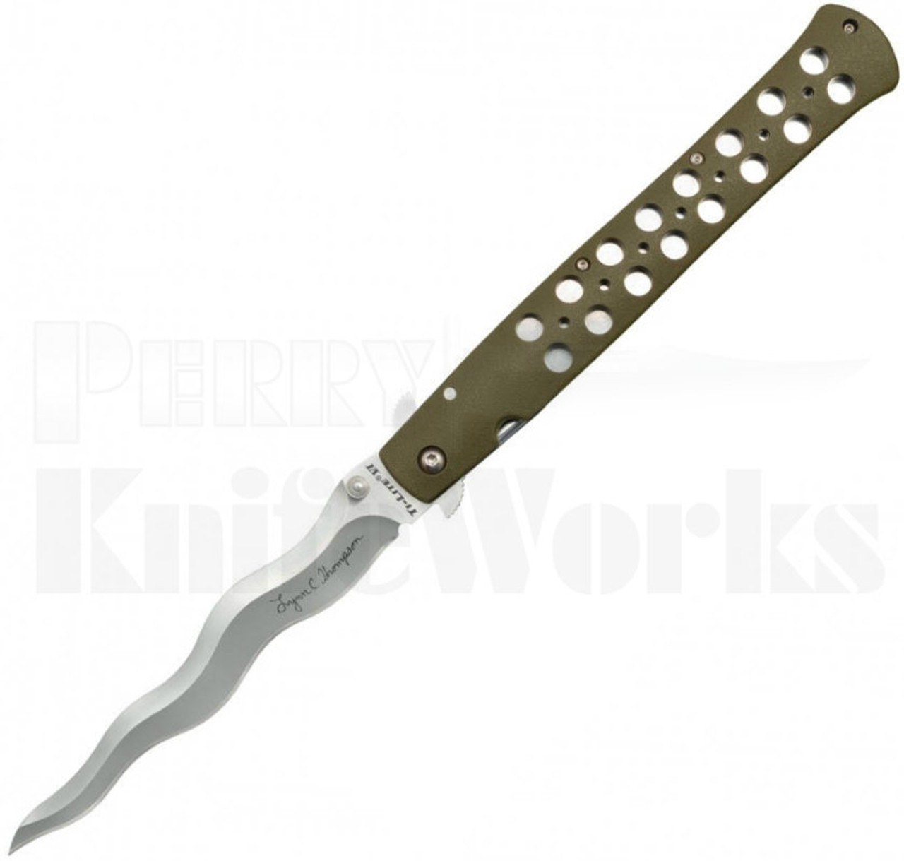 Cold Steel Lynn Thompson Ti-Lite Knife OD-Green l Kris Blade 26SY6 