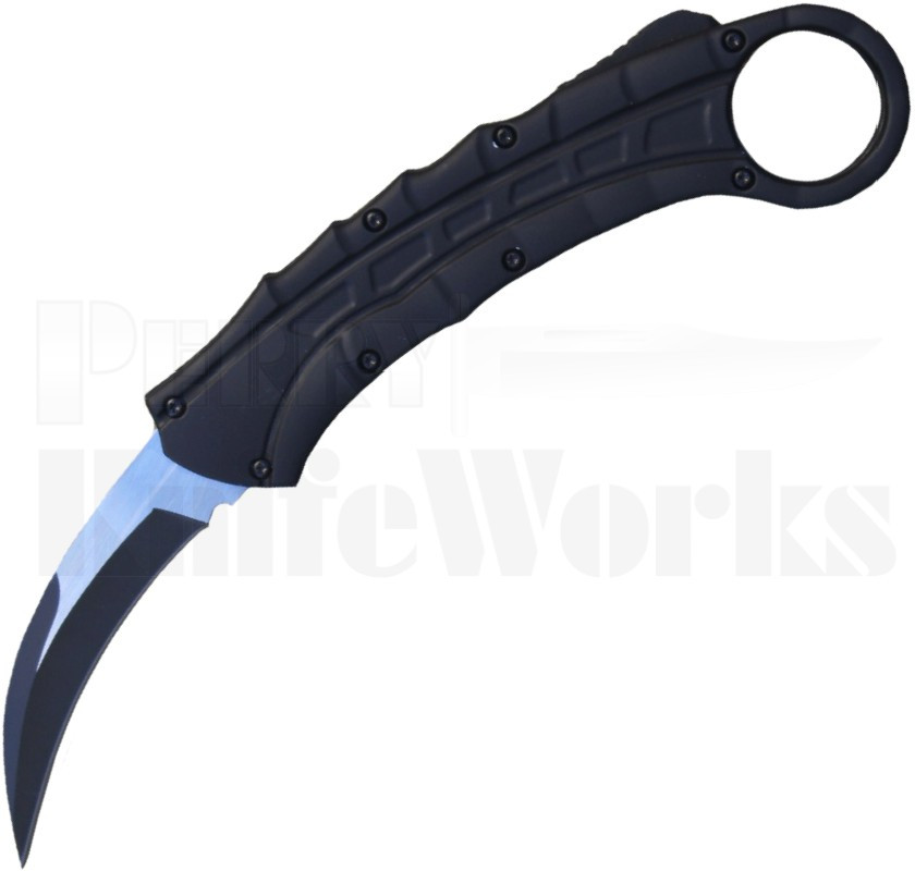 Delta Force Automatic OTF Karambit Knife Rev Grip l TwoTone Blade