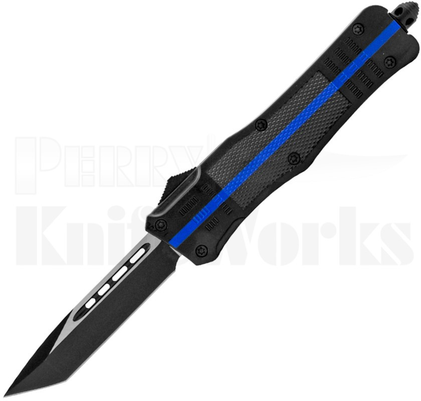Delta Force OTF Tanto Automatic Knife Thin Blue Line