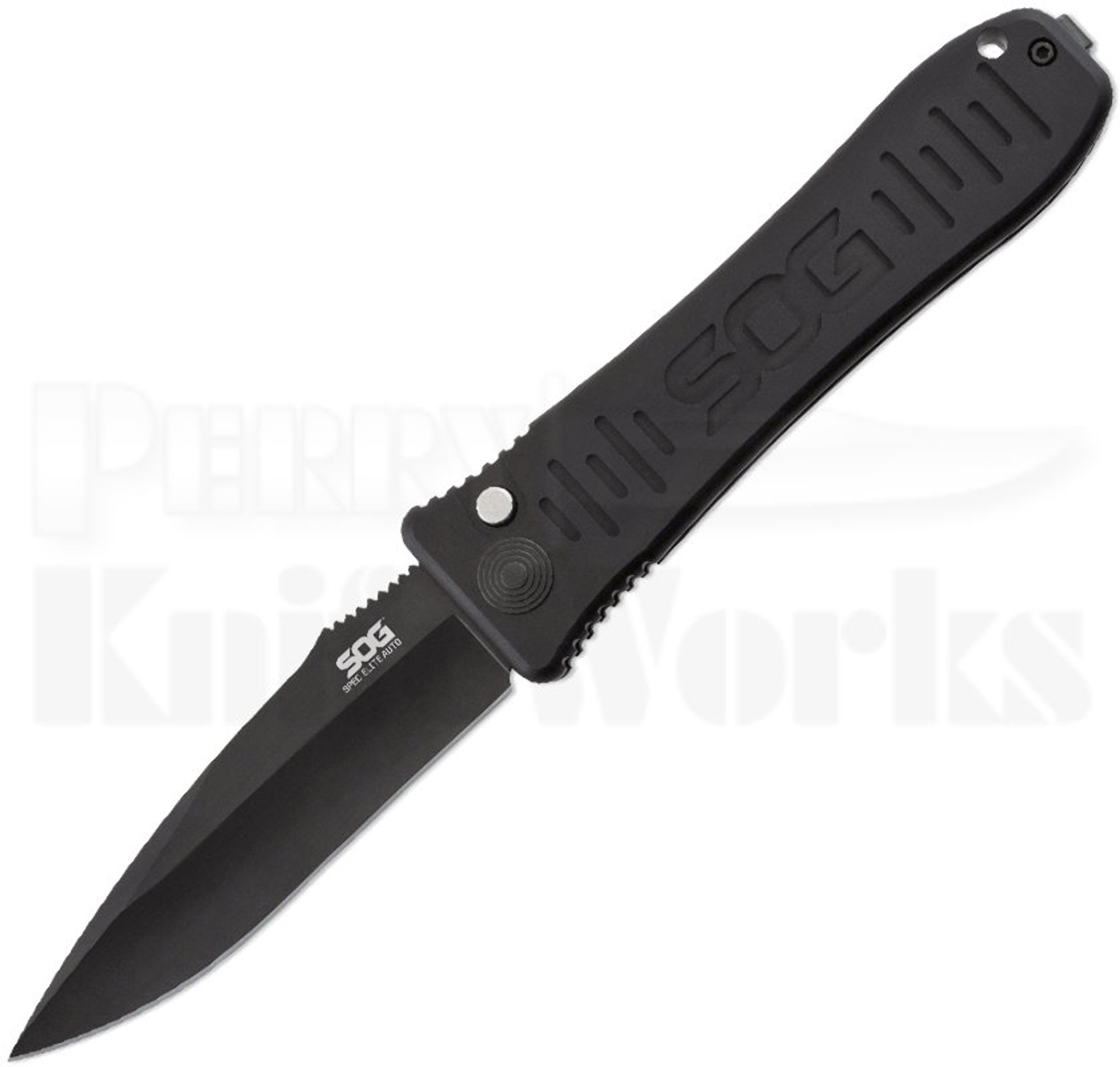 SOG Spec Elite I Automatic Knife Black SE52 l Black Clip Point Blade!