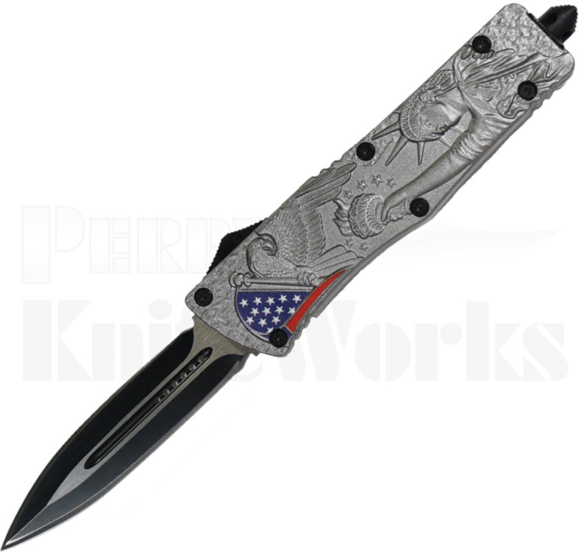 Delta Force United States Flag D/A OTF Automatic Knife l Perry Knife..