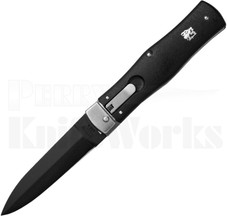 Mikov 241 Predator Leverlock Automatic Knife Black l Stonewash Bayo