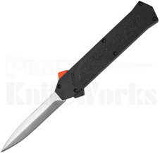 AKC F-16 D/A Satin Dagger OTF Automatic Knife Black w/Orange Button AKC F-16 D/A Satin Dagger OTF Automatic Knife Black w/Orange Button