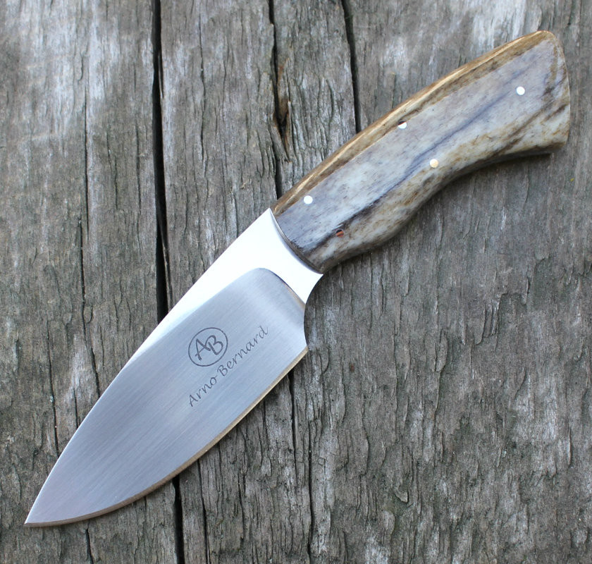 Arno Bernard Custom Gecko Giraffe Bone Fixed Blade Knife l Perry Knife..