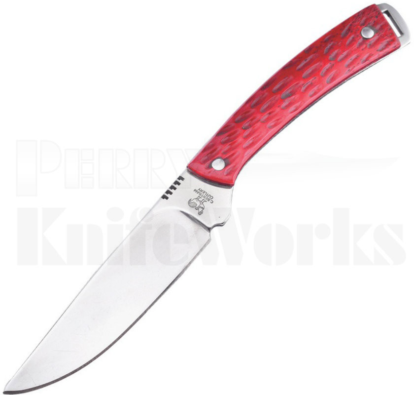 Hen & Rooster Small Hunter Fixed Blade Knife Red Bone l Perry Knife..