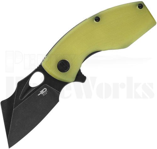 Bestech Knives Lizard Linerlock Knife Lime Green G-10 l BG39F l For Sale