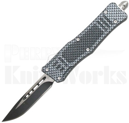 Delta Force Mini OTF Automatic Knife Carbon Fiber l 2-Tone Blade l For Sale