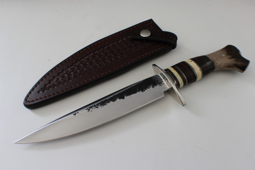 James Behring Jr Crotch Stag Double Skull Fighter Knife