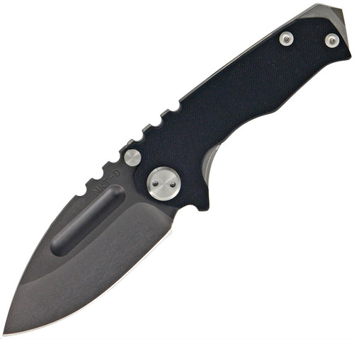 Medford Knife & Tool Micro Praetorian G Black/Tumbled Knife (Black PVD)