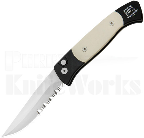 Protech Brend 2 Automatic Knife Tuxedo Part Serrated