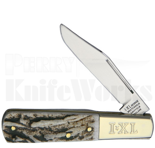 I*XL Wostenholm Barlow Slip Joint Knife Stag l Mirror Blade