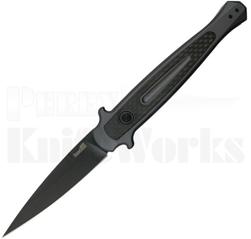 Kershaw Launch 8 Stiletto Automatic Knife l Black Blade l 7150GRYBLK