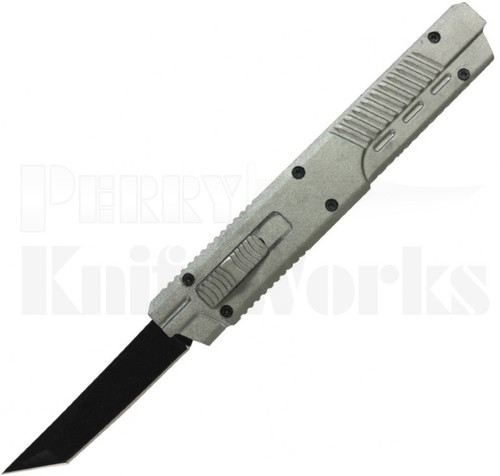 Delta Force Long Handle OTF Tanto Automatic Knife Gray
