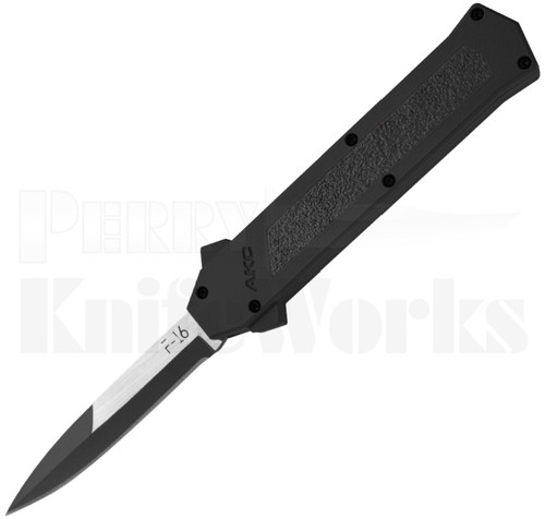 AKC F-16 D/A Two-Tone Bayonet OTF Automatic Knife Black