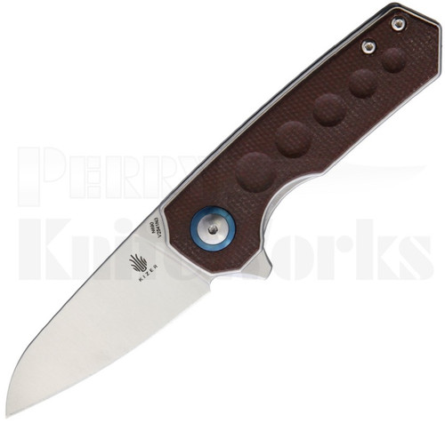 Kizer Lieb Linerlock Flipper Knife Brown Miarta l V2541N3