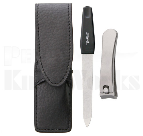 Benchmark 3-Piece Manicure Set w/Black Leatherette Case l For Sale