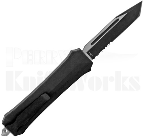 Delta Force D/A OTF Tanto Automatic Knife Black l Partially Serrated l For Sale