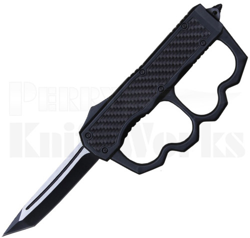 Delta Force Automatic D/A OTF Knuckle Knife Tanto Carbon Fiber l For Sale