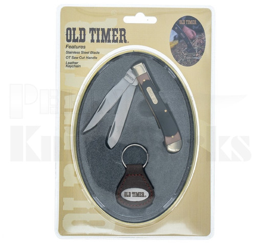 Schrade Old Timer Trapper Knife w/Keychain Set