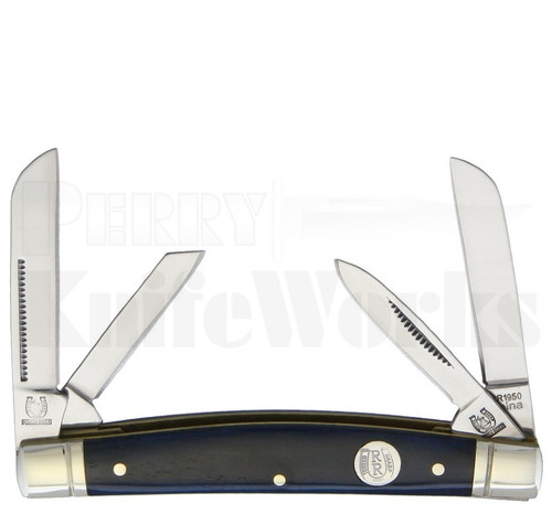 Rough Ryder Smooth Blue Bone Whittler Knife RR1950 l For Sale