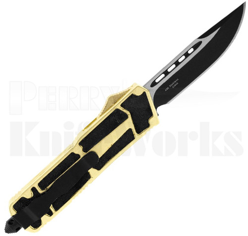  Delta Force D/A OTF Automatic Knife Gold l Two-Tone Blade