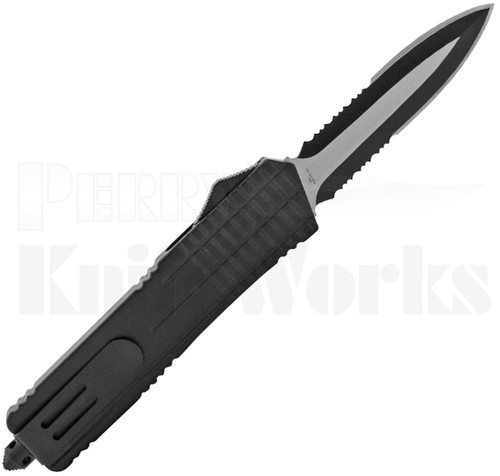 Delta Force OTF Automatic Knife Black Frag l 2-Tone Dagger Serrated