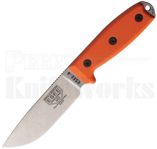 ESEE Model 4 Fixed Blade Knife S35VN Orange G-10 l For Sale