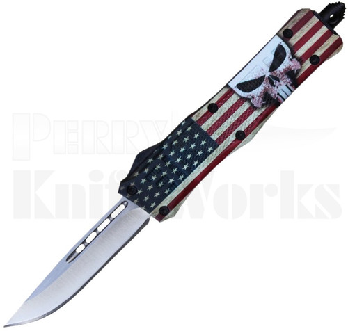 Delta Force Mini OTF Automatic Knife Punisher l Satin Drop Point l For Sale