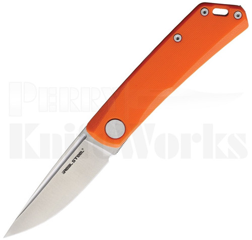 Real Steel Luna Lite Slip Joint Knife Orange G-10 7036 l For Sale