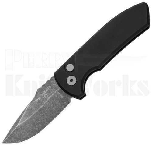 Pro-Tech SBR Automatic Knife Smooth Black l 2.6" Acid-Wash l For Sale