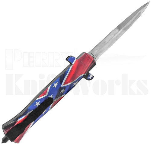 Delta Force Confederate Flag Stiletto OTF Automatic Knife