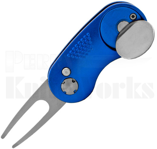 Palmer Switchblade Folding Divot Tool with Ball Marker Blue