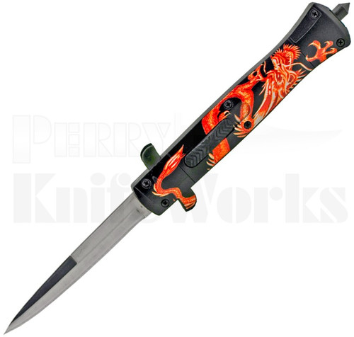 Delta Force Red Dragon Stiletto OTF Automatic Knife l For Sale