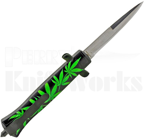 Delta Force Cannabis Leaf Stiletto OTF Automatic Knife