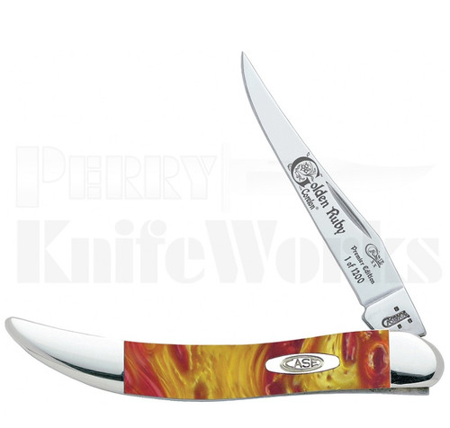 Case Premier Edition Small Toothpick Knife Golden Ruby l For Sale