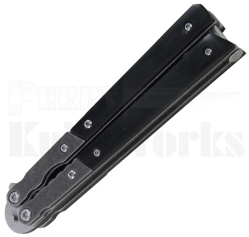 Striker Balisong Butterfly Knife Black ABS l 2-Tone Blade