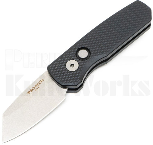 Pro-Tech Runt 5 Automatic Knife Black Textured l Reverse Tanto l For Sale