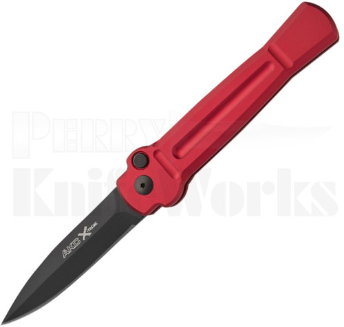 AKC X-treme Ace Automatic Knife Red l Black Blade l For Sale