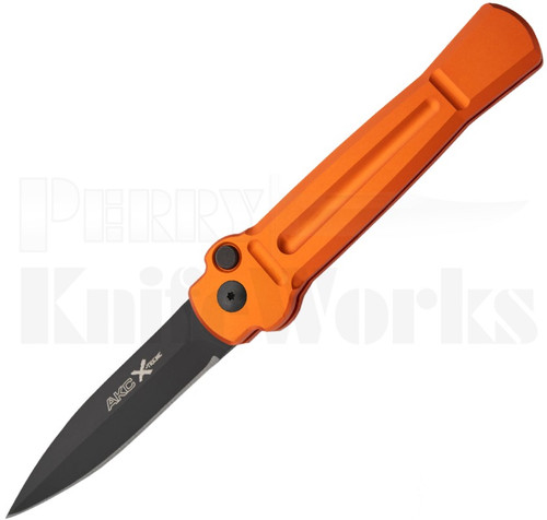 AKC X-treme Ace Automatic Knife Orange l Black Blade l For Sale AKC X-treme Ace Automatic Knife Orange l Black Blade l For Sale