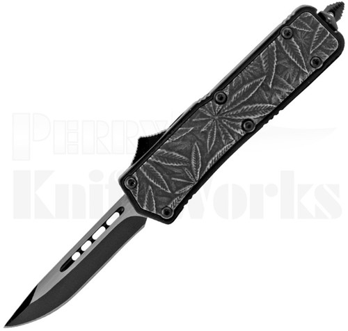 Delta Force Marijuana OTF Automatic Knife Black l 2.75" Two-Tone l For Sale