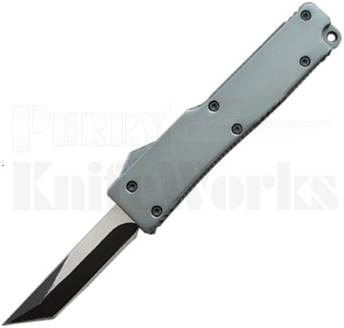 Firecracker Mini Tanto OTF Automatic Knife Gray l 2" Two-Tone l For Sale
