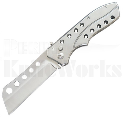 Delta Force Silver Heavy Duty Cleaver Automatic Knife l For Sale